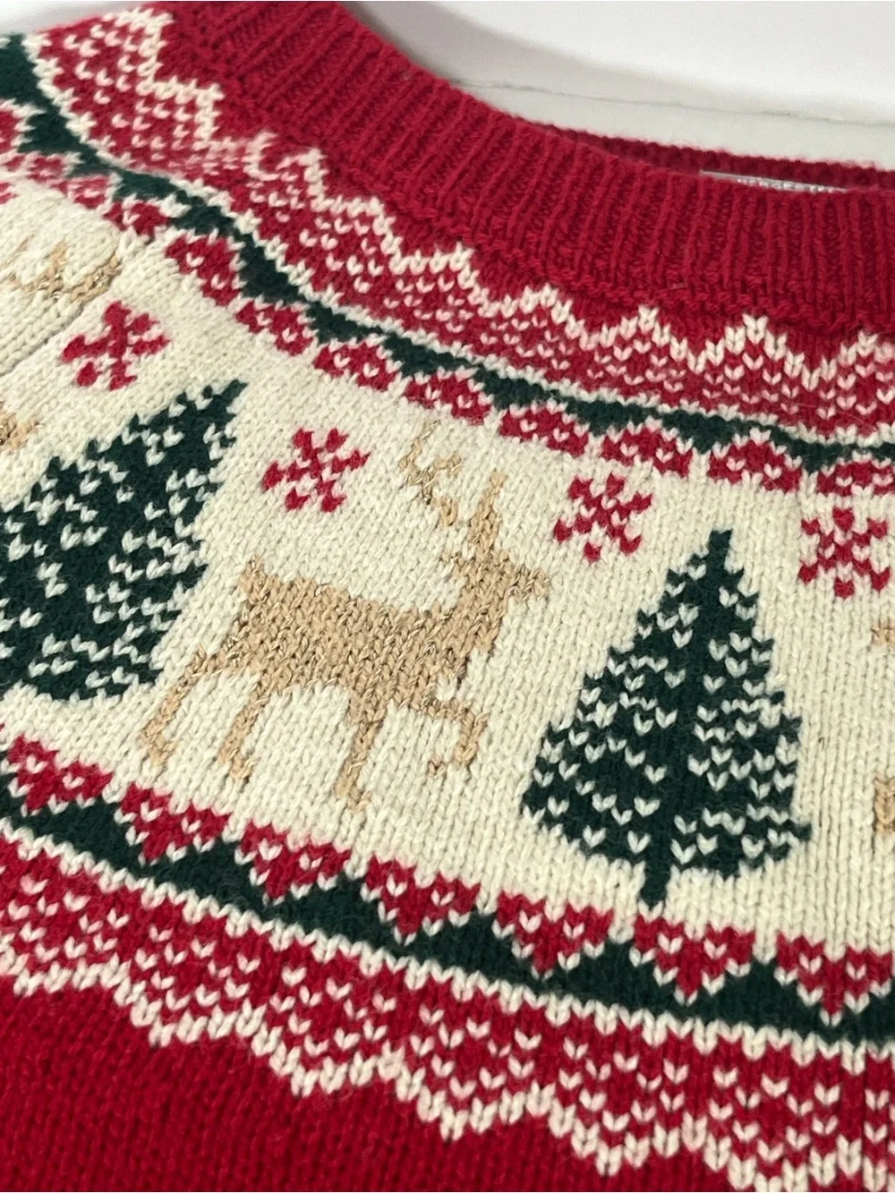 Tahari Red and Cream Kids Holiday Sweater Set